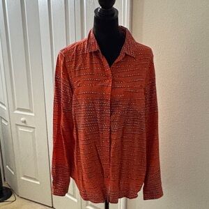 beachlunchlounge Red Patterned Blouse